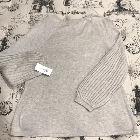 Style & Co V-neck W Puff-Sleeve Sweater - Picture 5 of 7